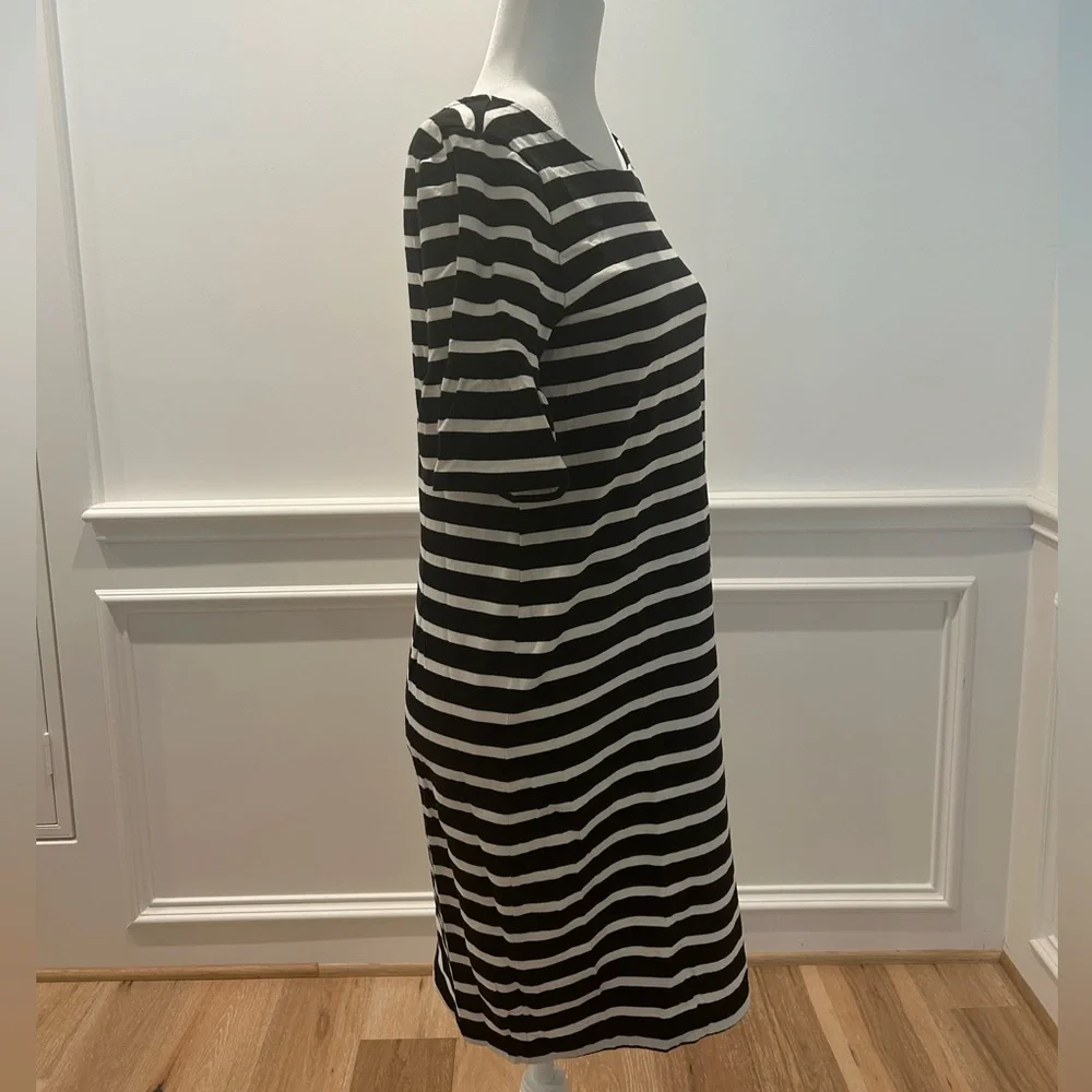 J.‎ Crew black and white striped dress size small